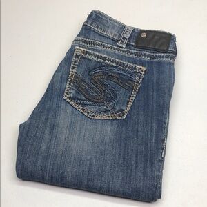 VINTAGE SILVER SUKI CAPRI JEANS 31x26 ⭐️